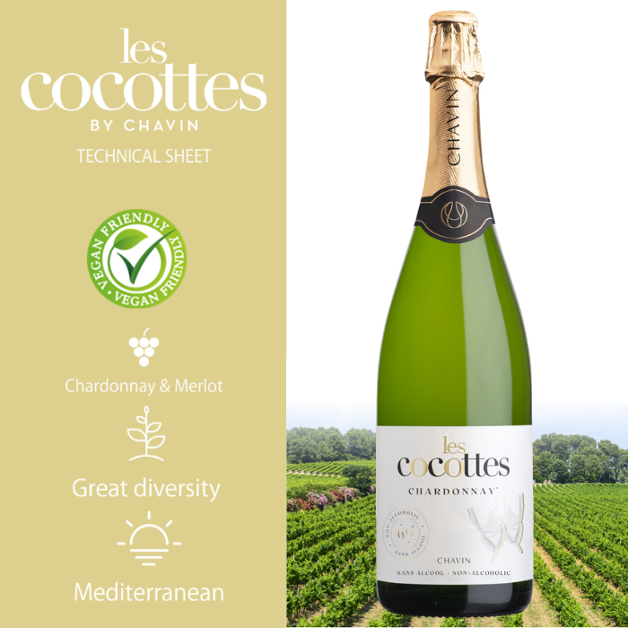 レ・ココット シャルドネ 750ml【スパークリングワインテイスト飲料】