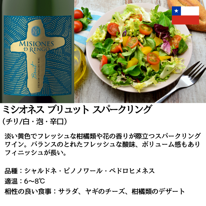 ミシオネス スパークリング 飲み比べ3本セット<化粧箱入>