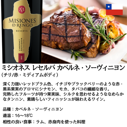 ミシオネス レセルバ（金ラベル）4本セット  750ml