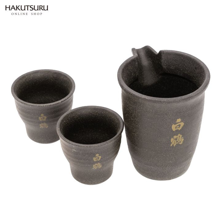 白鶴デザインのガラス茶碗 わかん：天目茶碗 金巻き 桐箱入り | 抹茶碗 | Sghr