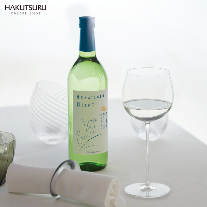 Hakutsuru Blanc（ブラン）720mlとシュピゲラウグラスのセット<化粧箱入>
