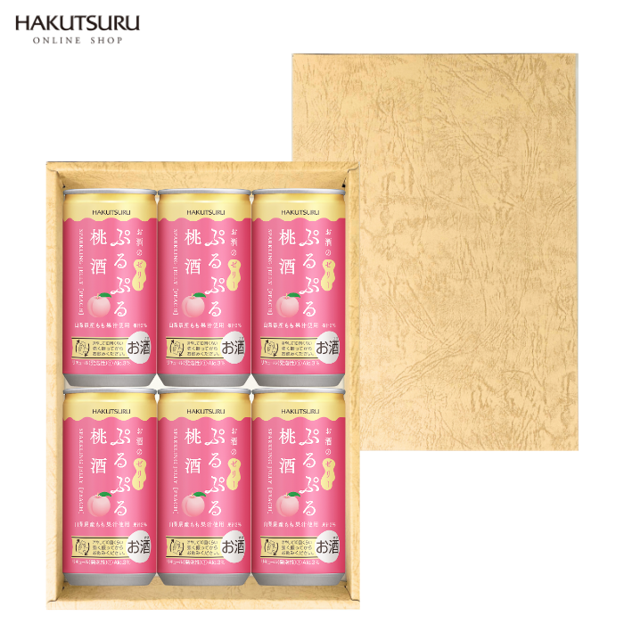 白鶴 ぷるぷる桃酒 190ml×6本<化粧箱入 >